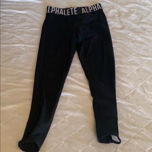 Alphalete leggings- cute pattern at bottom XS
